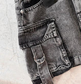 Ravea | Denim Cargo Minirok met Zakdetails & Riemlussen